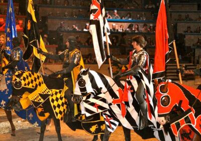 A real knight’s tournament in a medieval castle